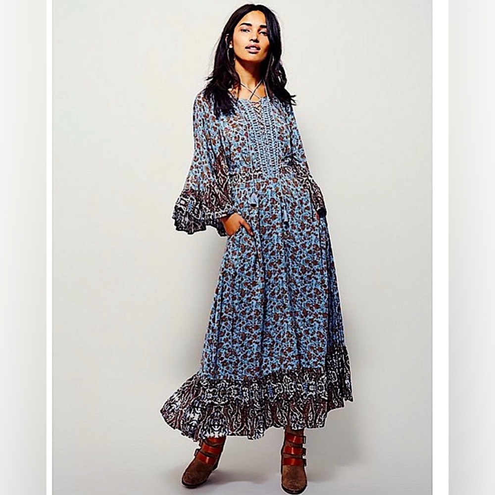 Free People NWT gypsy peasant dress